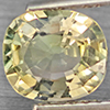 Natural Yellow Green Tourmaline 1.37 Ct. Cushion Shape 7.1 x 6.2 Mm Gemstone from Nigeria