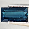 Natural Bluish Green Tourmaline 1.25 Ct. Baguette Shape 7.8 x 4.4 Mm Gemstone from Nigeria