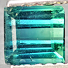 Natural Green Tourmaline 0.82 Ct. Baguette Shape 5 x 4.6 Mm Gemstone from Nigeria