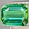 Natural Green Tourmaline 0.93 Ct. Octagon Shape 5.8 x 4.8 Mm. Gemstone From Nigeria