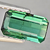 Natural Green Tourmaline 1.01 Ct. Octagon Shape 7.5 x 4.5 Mm. Gemstone From Nigeria