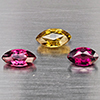 Natural Fancy Color Tourmaline 1.53 Ct. 3 Pcs Marquise Shape 7.8 x 4.3 Mm Gemstone from Nigeria