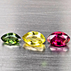 Natural Fancy Color Tourmaline 1.63 Ct. 3 Pcs Marquise Shape Gemstone from Nigeria
