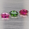 Natural Fancy Color Tourmaline 1.34 Ct. 3 Pcs Marquise Shape 7 x 4 Mm Gemstone from Nigeria