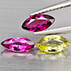 Natural Fancy Color Tourmaline 1.52 Ct. 3 Pcs Marquise Shape Gemstone from Nigeria
