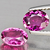 Natural Pink Tourmaline 1.45 Ct. 2 Pcs Oval Shape 6.8 x 5.3 Mm Gemstone from Nigeria