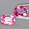 Natural Pink Tourmaline 1.64 Ct. 2 Pcs Oval Shape 7.4 x 5.6 Mm Gemstone from Nigeria