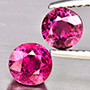 Natural Pink Tourmaline 1.71 Ct. 2 Pcs Round Shape 5.5 Mm Gemstone From Nigeria