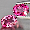 Natural Pink Tourmaline 1.41 Ct. 2 Pcs Oval Shape 6.2 x 4.6 Mm Gemstone from Nigeria