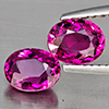 Natural Pink Tourmaline 1.69 Ct. 2 Pcs Oval Shape 6.8 x 5.4 Mm Gemstone from Nigeria