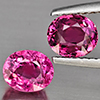 Natural Pink Tourmaline 1.64 Ct. 2 Pcs Oval Shape 6.2 x 5.1 Mm Gemstone from Nigeria