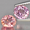 Natural Pink Tourmaline 1.45 Ct. 2 Pcs Oval Shape 6.1 x 5.5 Mm Gemstone from Nigeria