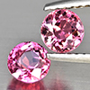 Natural Pink Tourmaline 1.18 Ct. 2 Pcs Round Shape 5 Mm Gemstone From Nigeria