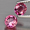 Natural Pink Tourmaline 1.16 Ct. 2 Pcs Round Shape 5.3 Mm Gemstone From Nigeria