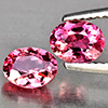 Natural Pink Tourmaline 1.38 Ct. 2 Pcs Oval Shape 6.4 x 5.2 Mm Gemstone from Nigeria