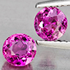 Natural Pink Tourmaline 1.22 Ct. 2 Pcs Round Shape 5 Mm Gemstone From Nigeria