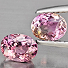 Natural Pink Tourmaline 1.62 Ct. 2 Pcs Oval Shape 6.8 x 5.2 Mm Gemstone from Nigeria