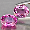 Natural Pink Tourmaline 1.43 Ct. 2 Pcs Oval Shape 6.5 x 5.2 Mm Gemstone from Nigeria