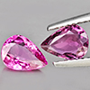 Natural Pink Tourmaline 1.50 Ct. 2 Pcs Pear Shape 7.4 x 5.4 Mm Gemstone From Nigeria