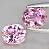 Natural Pink Tourmaline 1.59 Ct. 2 Pcs Oval Shape 6.5 x 5.2 Mm Gemstone from Nigeria