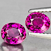 Natural Pink Tourmaline 1.36 Ct. 2 Pcs Oval Shape 5.9 x 4.9 Mm Gemstone from Nigeria
