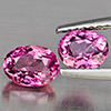 Natural Pink Tourmaline 1.35 Ct. 2 Pcs Oval Shape 5.9 x 4.7 Mm Gemstone from Nigeria