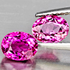 Natural Pink Tourmaline 2.08 Ct. 2 Pcs Oval Shape 6.8 x 5.3 Mm Gemstone from Nigeria