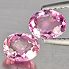 Natural Pink Tourmaline 1.28 Ct. 2 Pcs Oval Shape 6.1 x 5 Mm Gemstone From Nigeria