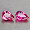 Natural Pink Tourmaline 1.12 Ct. 2 Pcs Pear Shape 6.7 x 4.5 Mm Gemstone From Nigeria