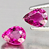 Natural Pink Tourmaline 1.29 Ct. 2 Pcs Pear Shape 6.7 x 4.9 Mm Gemstone From Nigeria