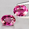 Natural Pink Tourmaline 1.41 Ct. 2 Pcs Oval Shape 6 x 5.5 Mm Gemstone from Nigeria