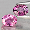 Natural Pink Tourmaline 1.66 Ct. 2 Pcs Oval Shape 6.5 x 4.9 Mm Gemstone From Nigeria