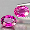 Natural Pink Tourmaline 1.55 Ct. 2 Pcs Oval Shape 7.2 x 5.2 Mm Gemstone From Nigeria
