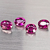 Natural Pink Tourmaline 3.52 Ct. 4 Pcs Oval Shape 7.5 x 5.4 Mm Gemstone from Nigeria