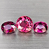 Natural Pink Tourmaline 2.28 Ct. 3 Pcs Mixed Shape Gemstone from Nigeria