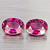 Natural Pink Tourmaline 2.53 Ct. 2 Pcs Oval Shape 7.8 x 6 Mm Gemstone from Nigeria