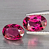 Natural Pink Tourmaline 2.57 Ct. 2 Pcs Oval Shape Gemstone from Nigeria