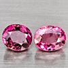 Natural Pink Tourmaline 1.77 Ct. 2 Pcs Oval Shape 6.2 x 5.5 Mm Gemstone from Nigeria