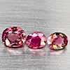 Natural Pink Tourmaline 2.85 Ct. 3 Pcs Oval Shape Gemstone from Nigeria