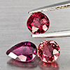 Natural Pink Tourmaline 2.39 Ct. 3 Pcs Mixed Shape Gemstone from Nigeria