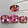 Natural Pink Tourmaline 2.73 Ct. 4 Pcs Oval Shape Gemstone from Nigeria