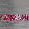 Natural Pink Tourmaline 2.79 Ct. 4 Pcs Oval Shape 6.7 x 5.1 Mm Gemstone from Nigeria