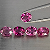 Natural Pink Tourmaline 2.94 Ct. 5 Pcs Oval Shape  Gemstone from Nigeria