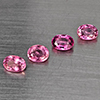 Natural Pink Tourmaline 1.69 Ct. 4 Pcs Oval Shape 5.5 x 4.4 Mm Gemstone from Nigeria