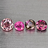 Natural Pink Tourmaline 2.21 Ct. 4 Pcs Round Shape  Gemstone from Nigeria