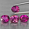 Natural Pink Tourmaline 2.43 Ct. 4 Pcs Oval Shape Gemstone from Nigeria