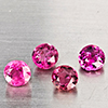 Natural Pink Tourmaline 2.34 Ct. 4 Pcs Round Shape 5.2 Mm Gemstone from Nigeria