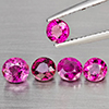 Natural Pink Tourmaline 2.40 Ct. 5 Pcs Round Shape Gemstones From Nigeria