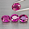 Natural Pink Tourmaline 2.23 Ct. 4 Pcs Oval Shape 5.9 x 4.2 Mm Gemstones From Nigeria