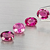 Natural Pink Tourmaline 2.71 Ct. 4 Pcs Oval Shape Gemstones From Nigeria